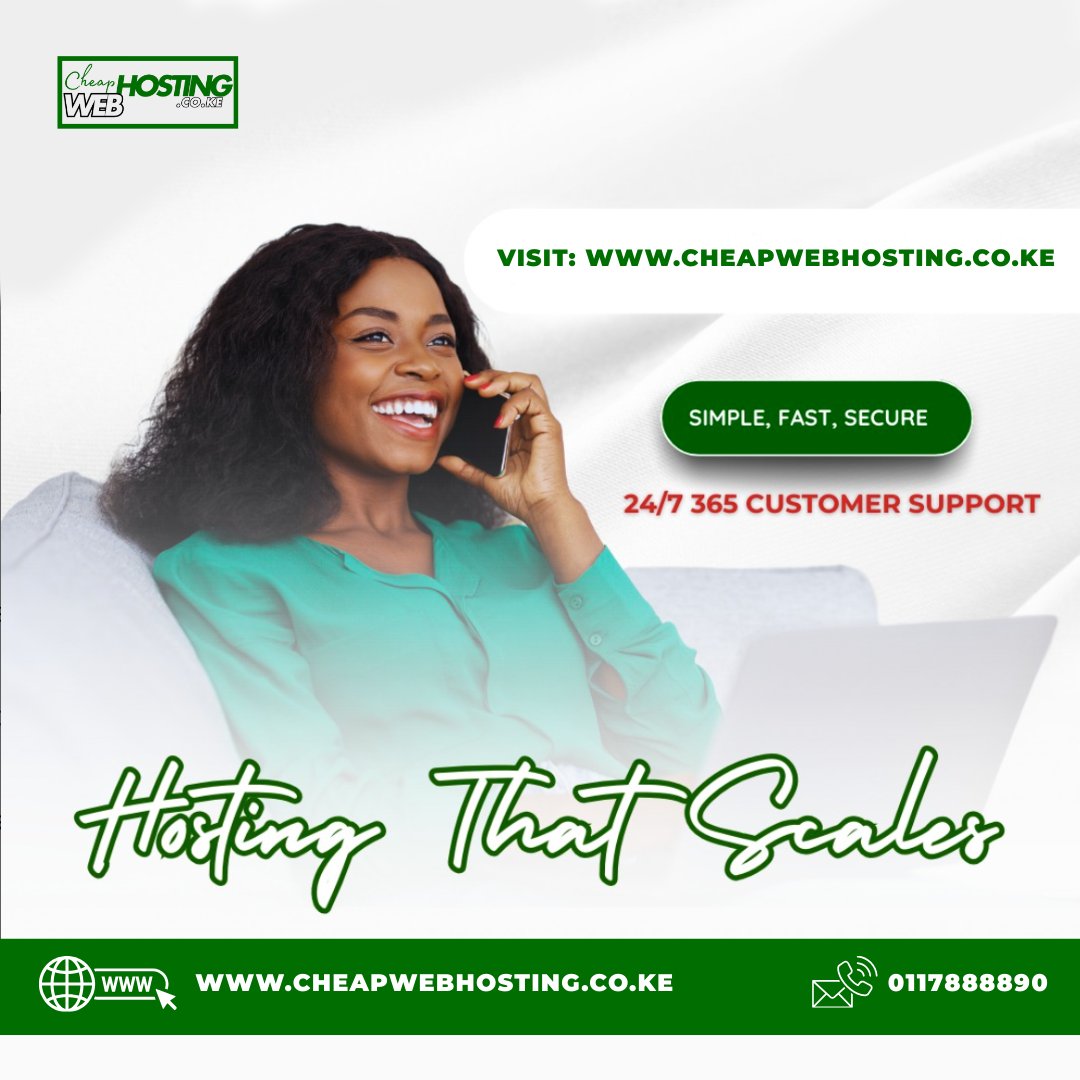 cheap_hostingke's tweet photo. Your website deserves a foundation that's simple, fast, and secure. Get hosting that scales with your ambitions, backed by 24/7 customer support that never sleeps.
Ready for reliable hosting? Click the link in our bio!
#WebHosting #CheapWebHosting #WebsiteHosting #KenyaBusiness https://t.co/lJggeGvLSP