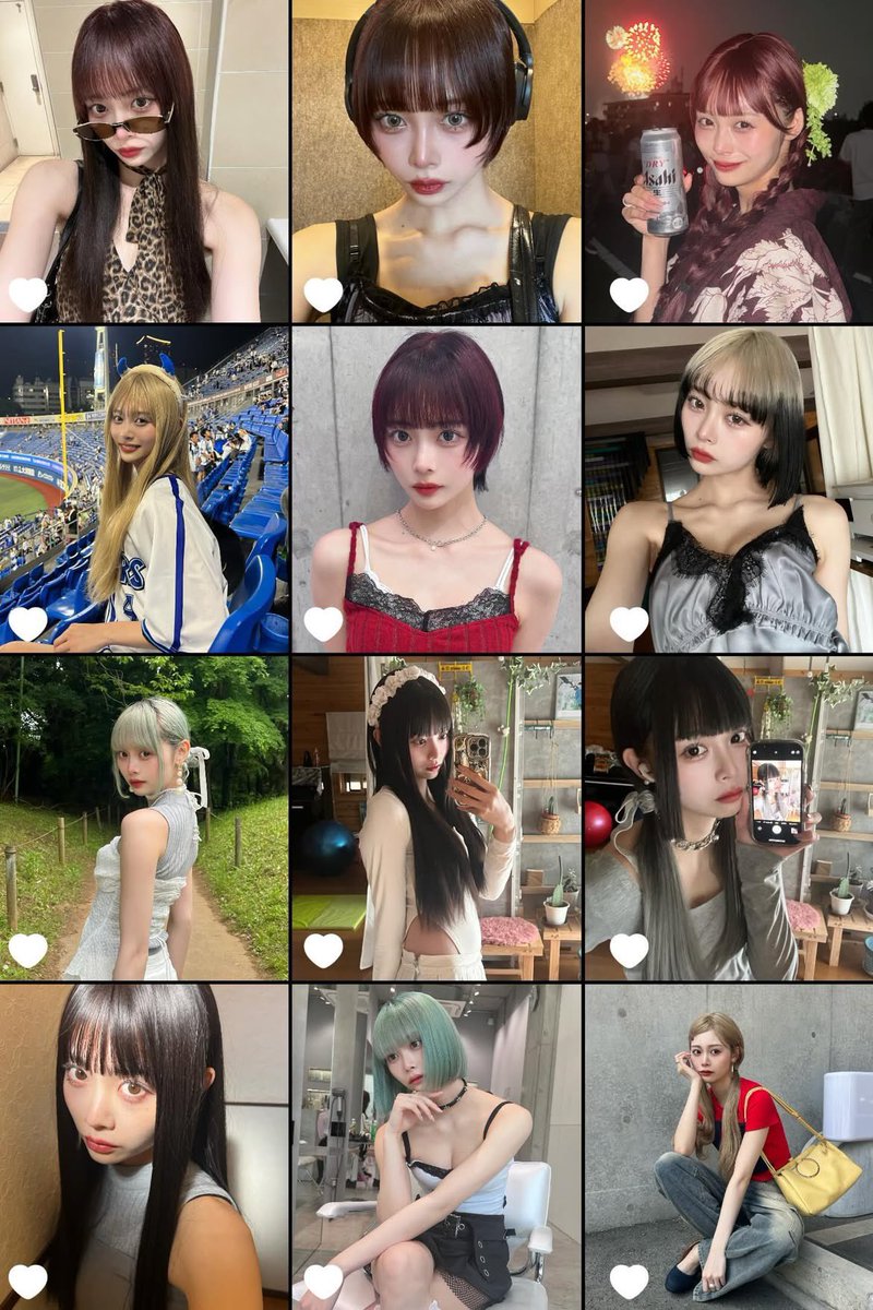 9_manatee_6's tweet photo. 2024年こんなにいろんな髪型にしてたのに、2025年髪ちぎれたから黒髪にしかしてない🙂 https://t.co/UUsmnr8KPe