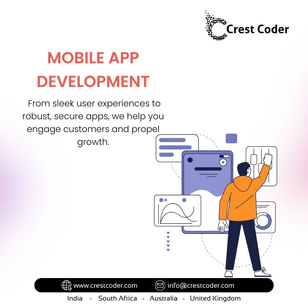 CrestCoder's tweet image. Unlock the power of mobile technology with Crest Coder—your trusted partner for cutting-edge iOS, Android, and cross-platform app development tailored to your business needs. From sleek user experiences to robust, secure apps, we help you engage customers and propel growth.