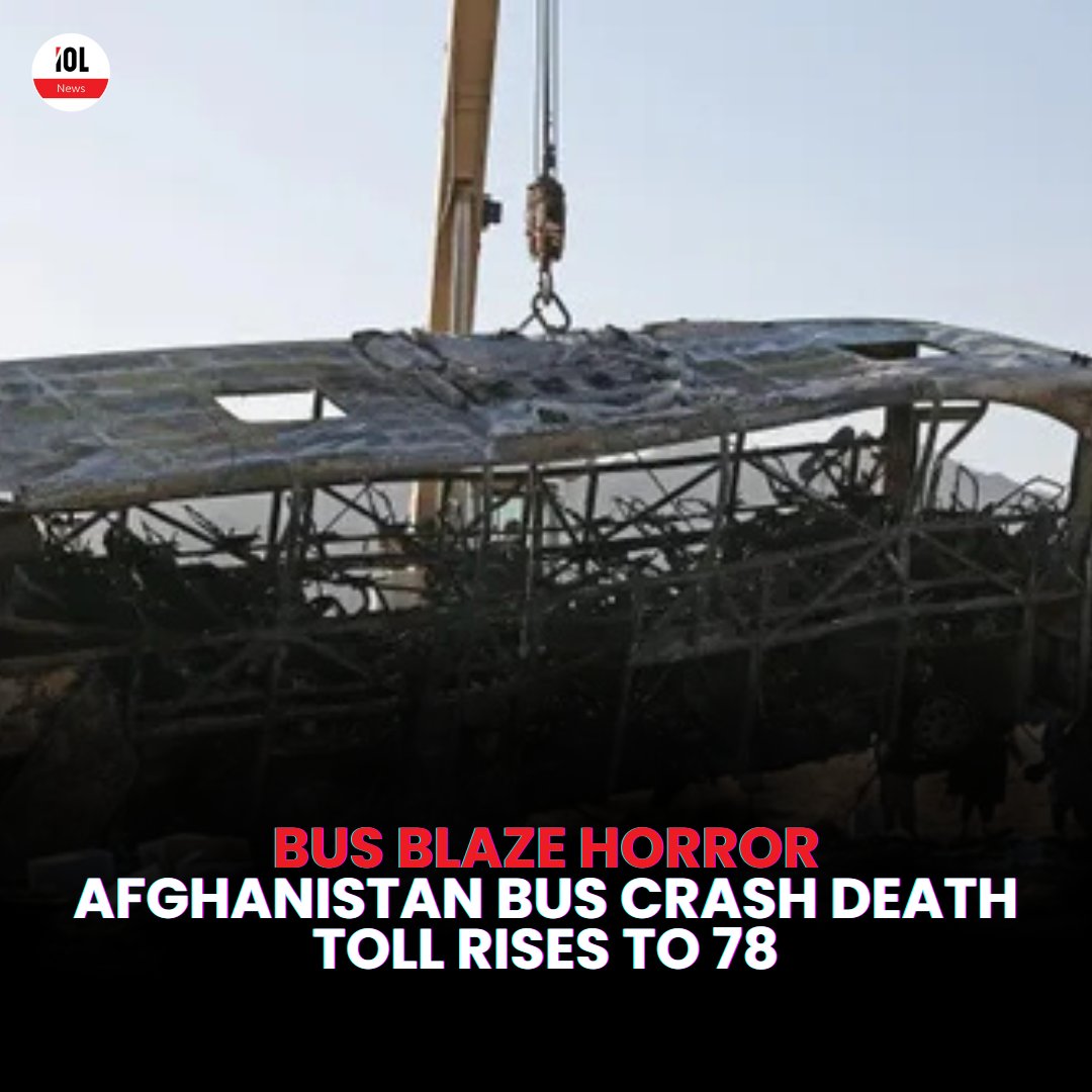 IOL's tweet image. The death toll from a collision between a bus carrying Afghan migrants returning from Iran and two other vehicles in western Afghanistan has risen to 78, provincial officials said on Wednesday.
#news #accidents #coalition #Iran #afghanistan 
Read on tinyurl.com/3e7yweue