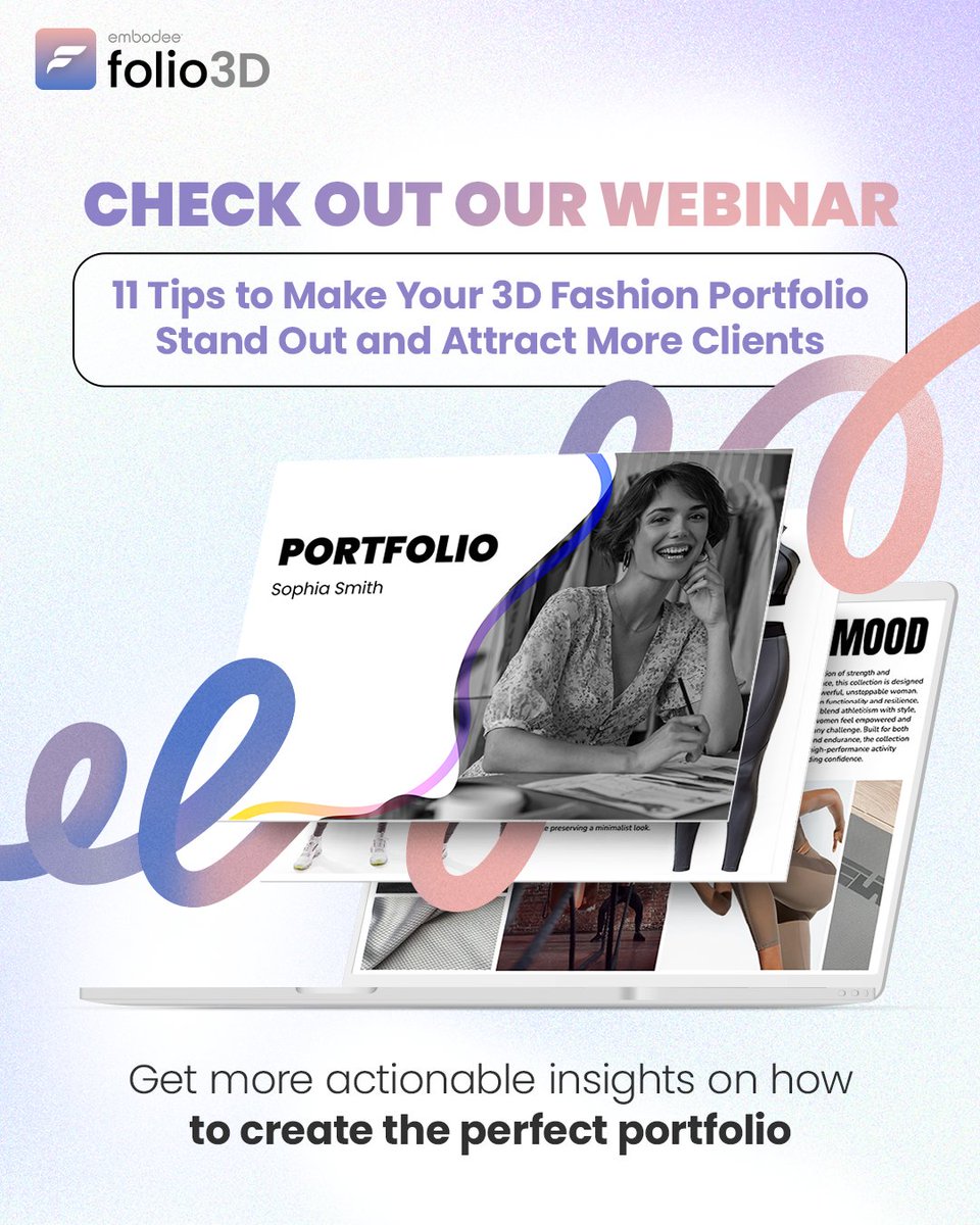 🤔Struggling to make your portfolio resonate with clients? Swipe through to see how a tailored portfolio can showcase your expertise clearly. Get more must-know tips from Ellie Kilbey in our full webinar → shorturl.at/h0Xpx

 #3DFashion #PortfolioTips #Folio3D