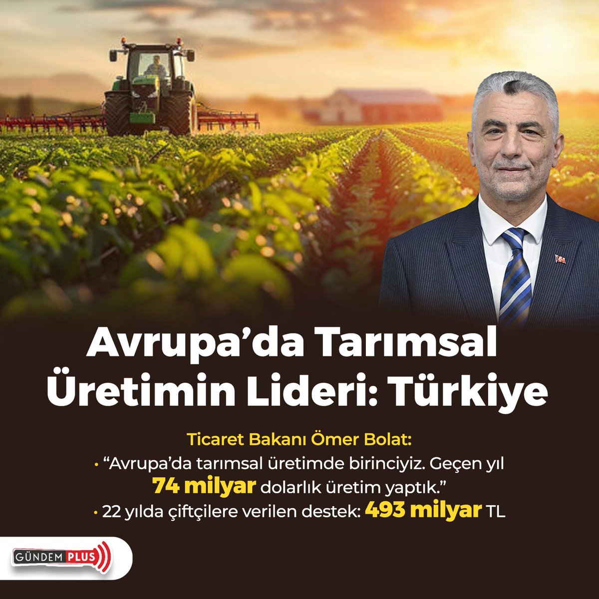 Avrupa'da tarımsal üretimin lideri: Türkiye