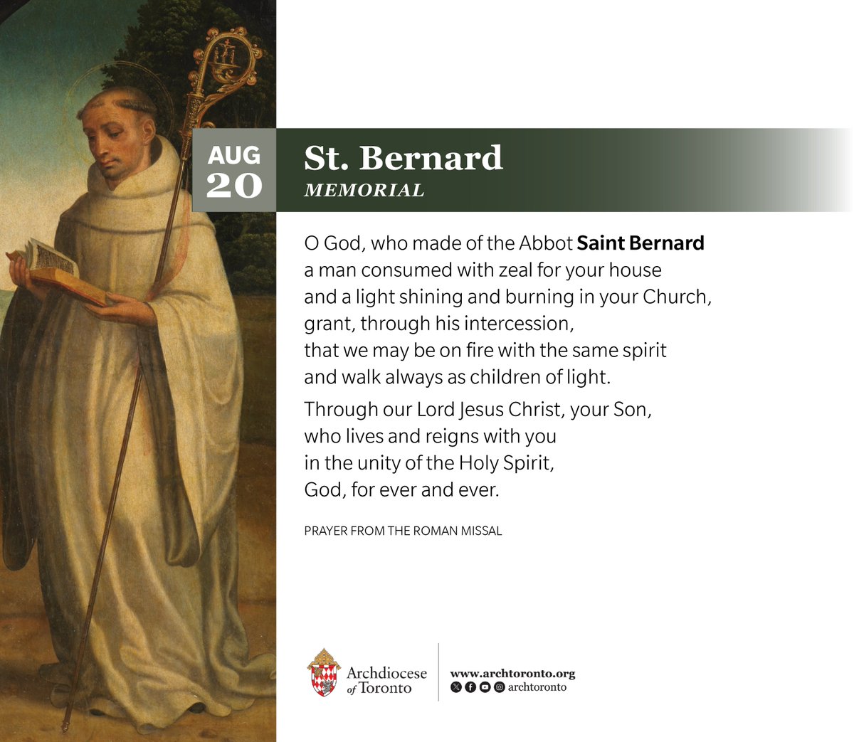 St. Bernard, pray for us. vaticannews.va/en/saints/08/2… #memorial