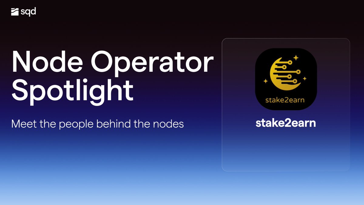 sqd.ai (@hellosqd) on Twitter photo Nodes are cool – but someone has to run them.
In this series, we’re spotlighting the teams that do it.
Today: <a href="/stake2earn/">stake2earn 🌜| Decentralized & Non-custodial</a>
How many nodes do you operate?
stake2earn is currently operating over 10 nodes across various mainnet blockchain networks. These nodes support different Nodes are cool – but someone has to run them.
In this series, we’re spotlighting the teams that do it.
Today: <a href="/stake2earn/">stake2earn 🌜| Decentralized & Non-custodial</a>
How many nodes do you operate?
stake2earn is currently operating over 10 nodes across various mainnet blockchain networks. These nodes support different