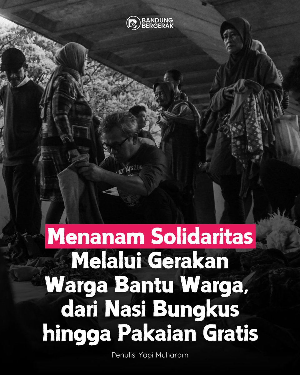 Di Bandung gerakan Warga Bantu Warga sudah menjadi tradisi yang telah ada jauh sebelum pagebluk melanda. Beragam simpul komunitas saling bahu-membahu demi memastikan orang-orang di sekitar tidak kelaparan dan terpenuhi kebutuhannya.

bandungbergerak.id/article/detail…
