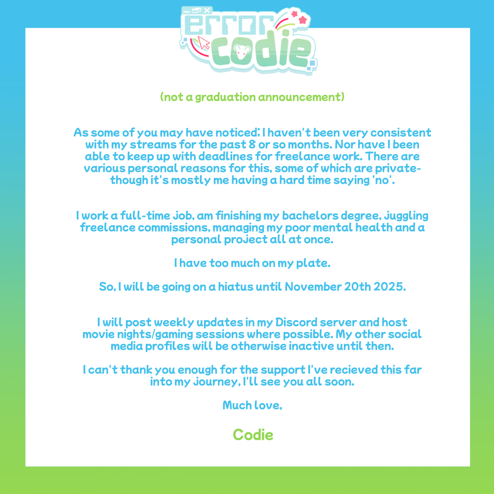 See you in November 🌟💚