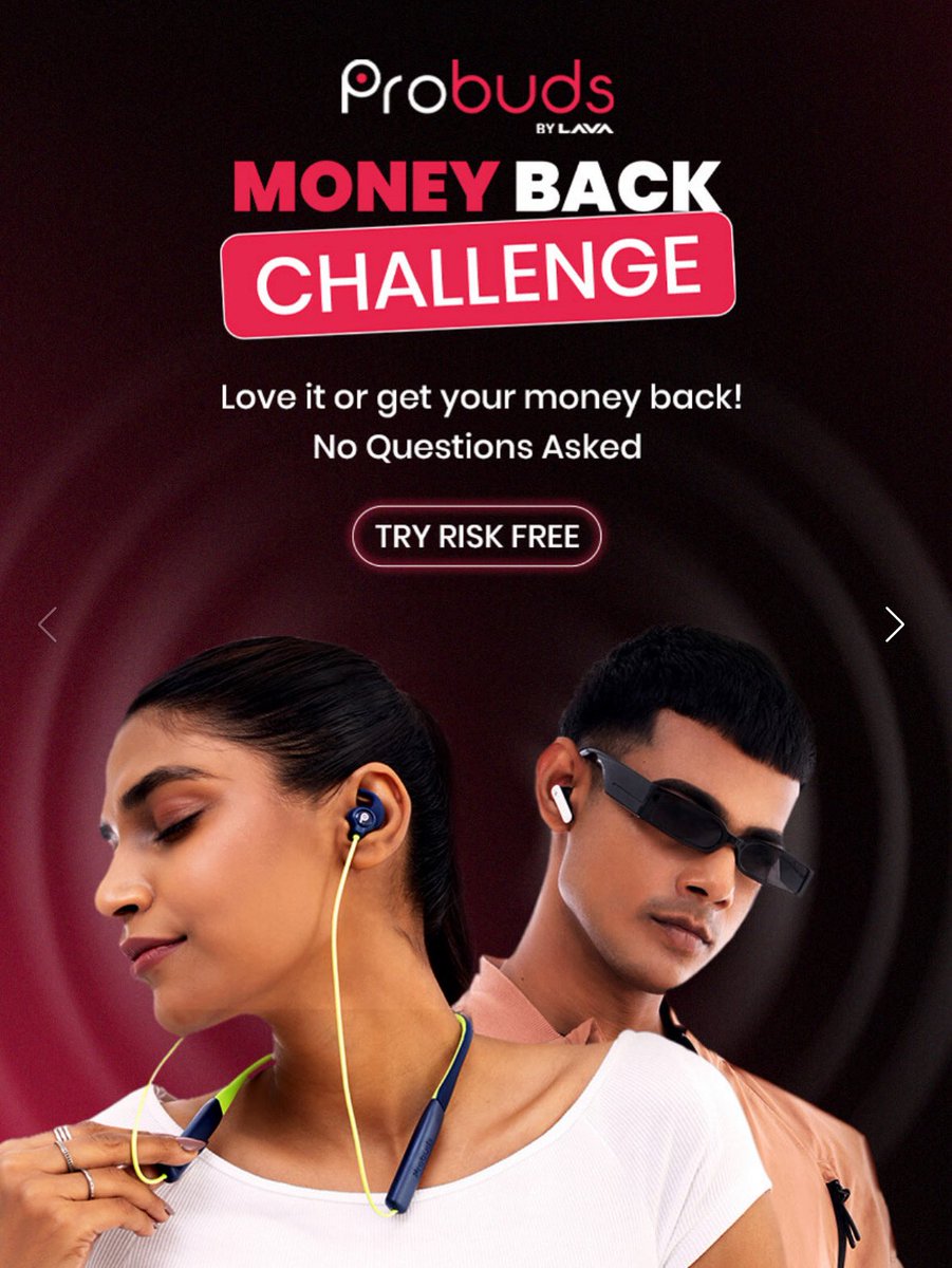 Awesome giveaway 😍
#ProbudsMoneyBackChallenge #ContestAlert #ProBuds #Prozone #MoneyBackChallenge <a href="/ProZone_In/">Prozone</a>
