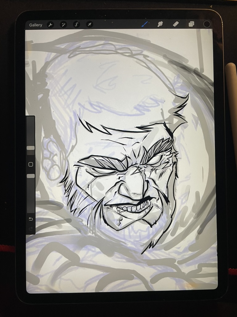 Just made a good brush for #comic ink finally.