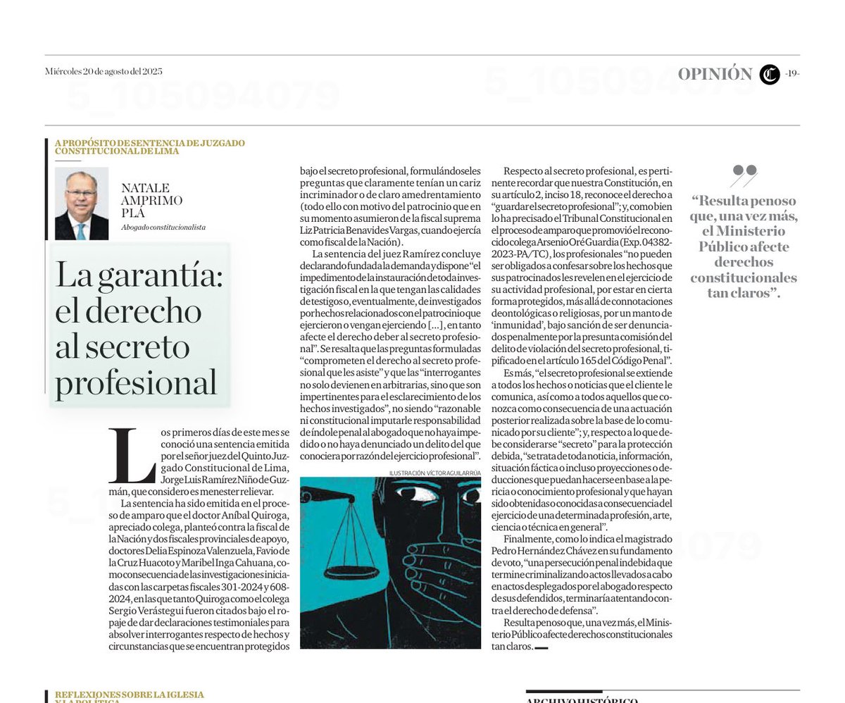 En El Comercio de hoy