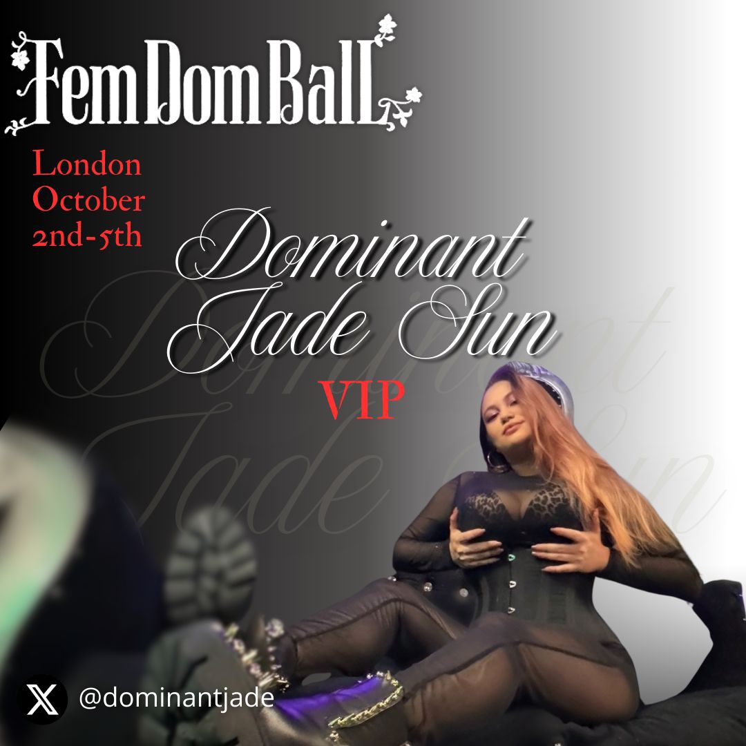 The FemDom Ball (@thefemdomball) on Twitter photo We’re thrilled to announce that VIP
<a href="/dominantjade/">Goddess Jade Sun | Birthday 🎂 Sept 11</a> will be gracing us with Her presence at the FemDom Ball 2025!
Don't miss the opportunity to celebrate Female Supremacy and Sisterhood with us.
Meet our VIP Mistresses: femdomball.com/vip-mistresses……
#FemDomBall2025 We’re thrilled to announce that VIP
<a href="/dominantjade/">Goddess Jade Sun | Birthday 🎂 Sept 11</a> will be gracing us with Her presence at the FemDom Ball 2025!
Don't miss the opportunity to celebrate Female Supremacy and Sisterhood with us.
Meet our VIP Mistresses: femdomball.com/vip-mistresses……
#FemDomBall2025