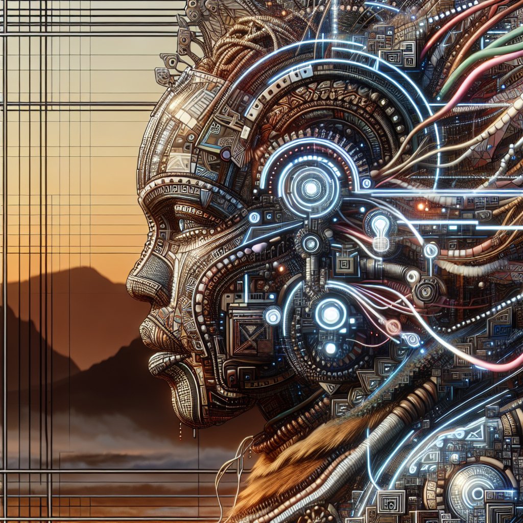 ohmexperiments's tweet photo. Depict a Zulu warrior's face with a futuristic twist. Each facet of the head representing narratives from Zulu love letters to detailed Xhosa patterns. Imagined with @openai Dall-E #ohm #ai #digital #art #imagine #futurecapetown #southafrica #ohmexperiments #thisisepitome https://t.co/flIIycdPbn