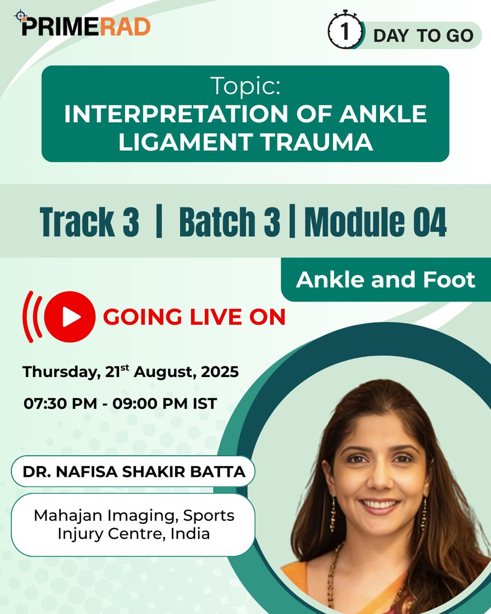 PrimeFellowship's tweet image. #LiveClass by Dr. Nafisa Batta. An opportunity to learn from real-life cases, ask questions to the faculty and get your doubts resolved. 

#PrimeRad #FacultySpecial #RadiologyExcellence