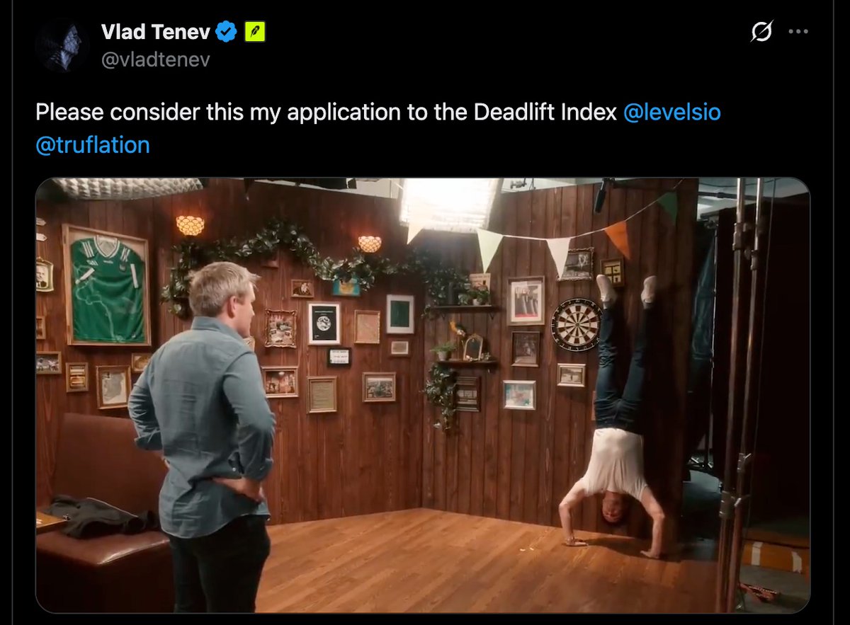 TRUFNETWORK's tweet image. Strict handstand presses? That’s rarer than 1% inflation 💪

We can definitely put this on-chain!

@levelsio, @vladtenev makes the cut.