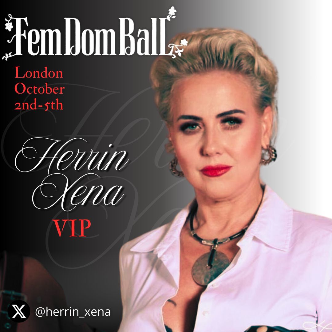 The FemDom Ball (@thefemdomball) on Twitter photo We’re thrilled to announce that VIP
<a href="/herrin_xena/">Herrin-Xena</a> will be gracing us with Her presence at the FemDom Ball 2025!
Don't miss the opportunity to celebrate Female Supremacy and Sisterhood with us.
Meet our VIP Mistresses: femdomball.com/vip-mistresses……
#FemDomBall2025 We’re thrilled to announce that VIP
<a href="/herrin_xena/">Herrin-Xena</a> will be gracing us with Her presence at the FemDom Ball 2025!
Don't miss the opportunity to celebrate Female Supremacy and Sisterhood with us.
Meet our VIP Mistresses: femdomball.com/vip-mistresses……
#FemDomBall2025