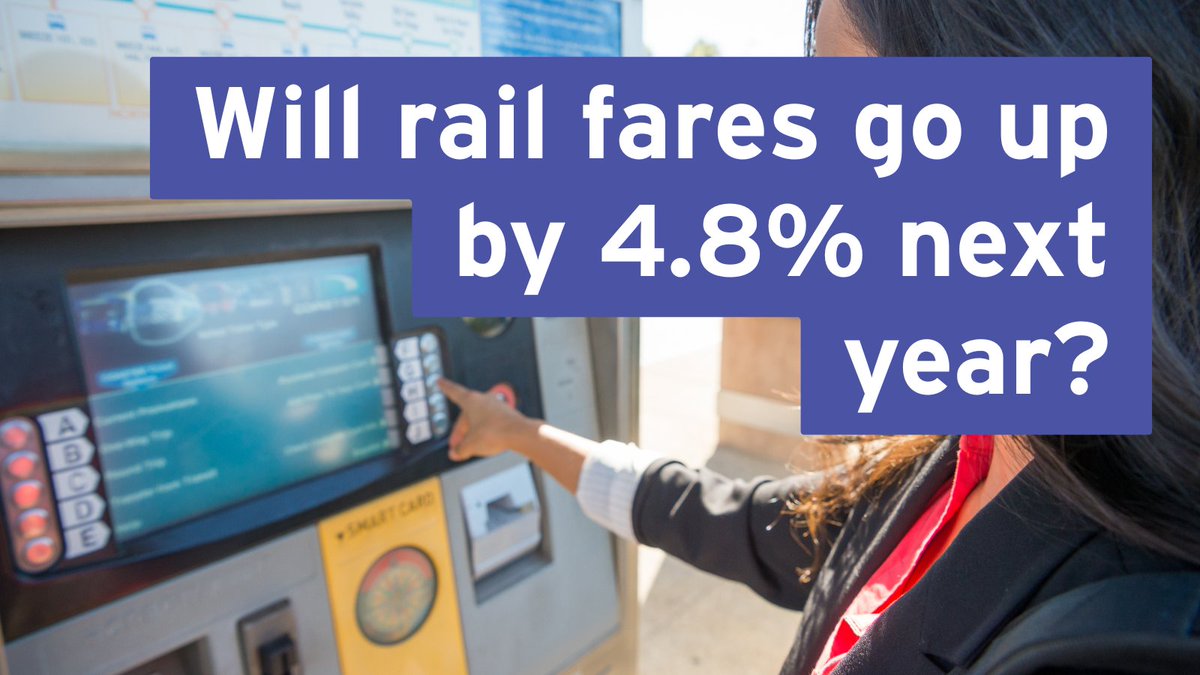 Campaign for Better Transport (@cbtransport) on Twitter photo Today's RPI figure could mean a rail fare rise of 4.8% next year! With huge reforms to the railways taking place, nationalisation can clear the way for fares to be made more affordable, clear & fair. 
Ask your MP to support affordable rail fares: ow.ly/xmQc50WIJH9 Today's RPI figure could mean a rail fare rise of 4.8% next year! With huge reforms to the railways taking place, nationalisation can clear the way for fares to be made more affordable, clear & fair. 
Ask your MP to support affordable rail fares: ow.ly/xmQc50WIJH9