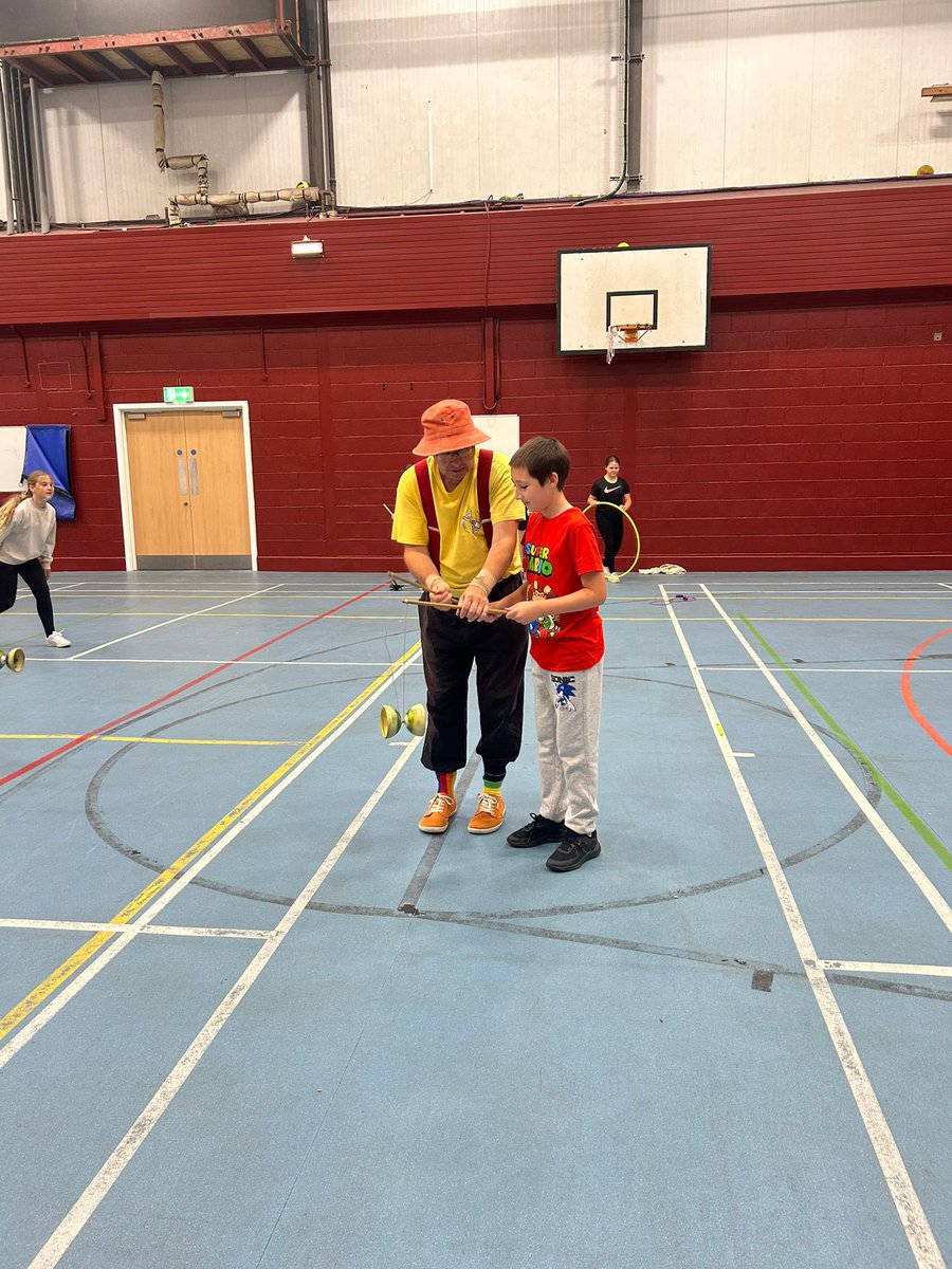 Whilst some of our year 7's are at the Anderton Centre, the other pupils are taking part in a Circus skills workshop. Just look at the fun they're having!! 🎪🤹