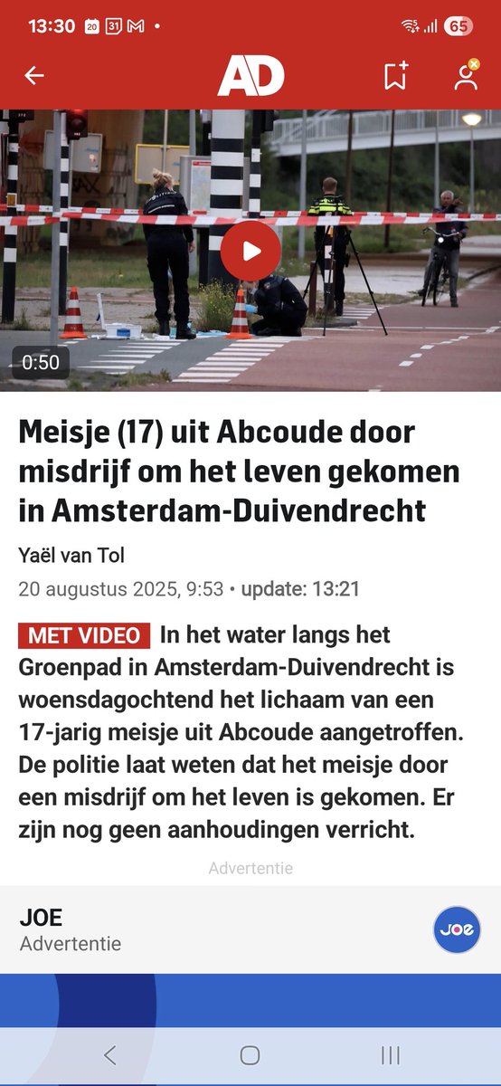 Braafheidzelve's tweet photo. 17 lengtes jong en haar leventje is beรซindigd door een misdrijf...
Heel verdrietig begin van deze woensdag
#Amsterdam
#misdrijf
#tiener https://t.co/5ttjDYnuRe