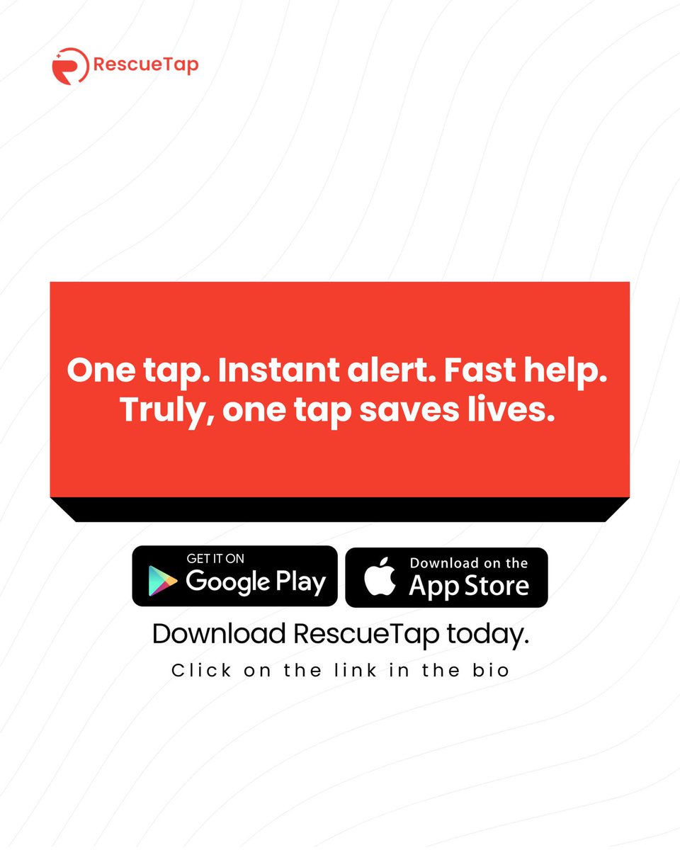 rescuetap's tweet photo. Let’s make Safety a Priority.

Download Rescuetap now!

#rescuetap 
#SafetyAlert https://t.co/pIYEi7I47j