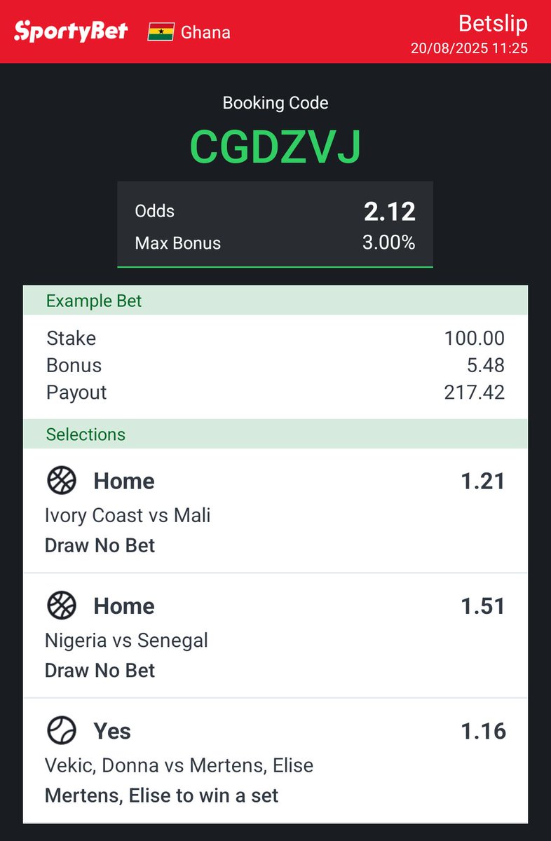 CGDZVJ

2 odds Nyame kese3 🔥
Day 4 ⏳️