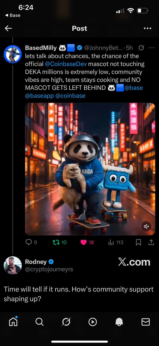 BasedMilly 🐼🟦 (@johnnybets78657) on Twitter photo <a href="/GemsofBase/">Gems of Base</a> <a href="/base/">Base</a> <a href="/CdpandaOfficial/">CbDevPanda</a> on <a href="/base/">Base</a> might be interested in a listing, this community has formed a cult and is on 🔥 The <a href="/CoinbaseDev/">Coinbase Developer Platform🛡️</a> mascot is here to stay, no mascots get left behind ! <a href="/GemsofBase/">Gems of Base</a> <a href="/base/">Base</a> <a href="/CdpandaOfficial/">CbDevPanda</a> on <a href="/base/">Base</a> might be interested in a listing, this community has formed a cult and is on 🔥 The <a href="/CoinbaseDev/">Coinbase Developer Platform🛡️</a> mascot is here to stay, no mascots get left behind !