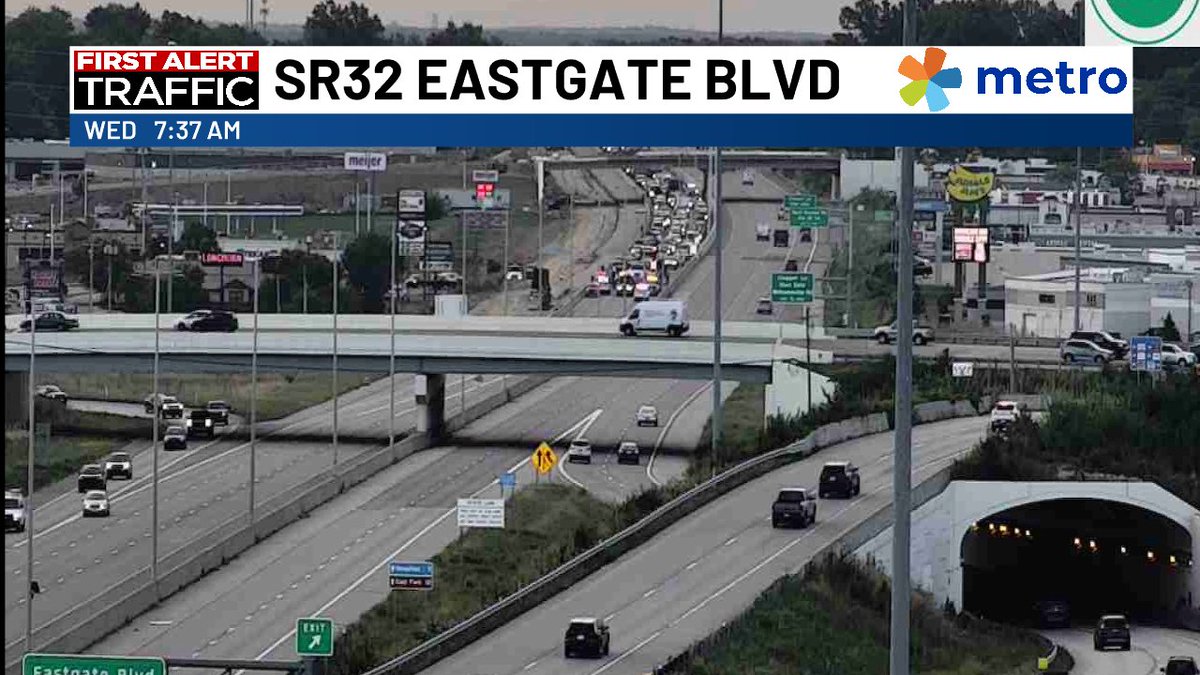 Eastgate Blvd at a standstill right now, with all lanes blocked due to an accident. Updates LIVE now <a href="/FOX19/">FOX19 NOW</a>