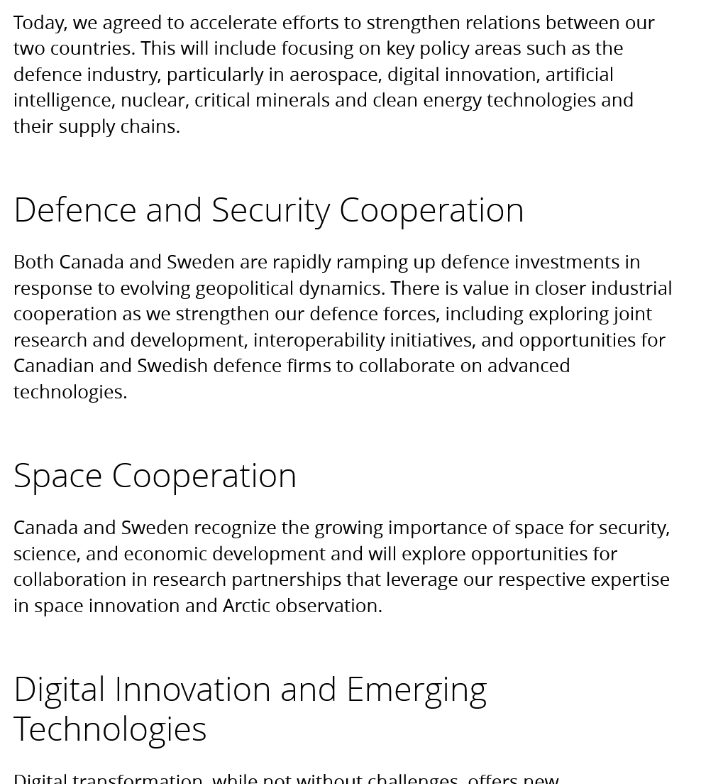 Toward a Strategic Partnership between Canada and Sweden 

Statement 🇨🇦🇸🇪 government.se/statements/202…