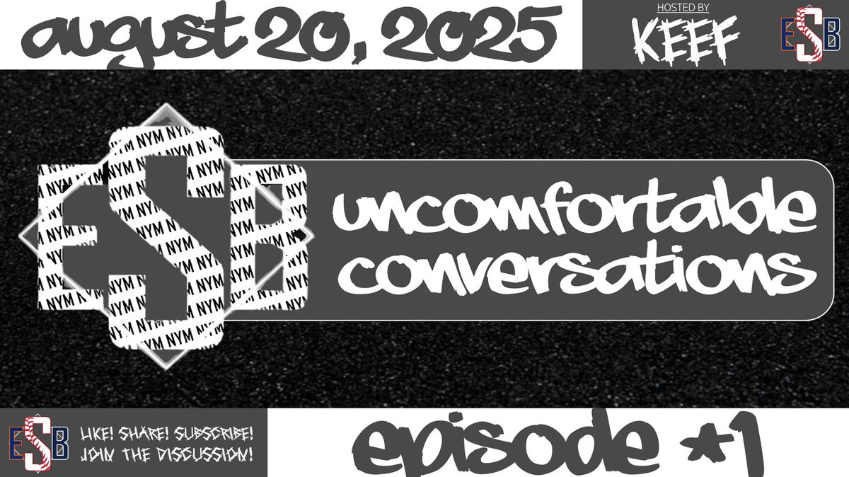 ⚾️ UNCOMFORTABLE CONVERSATIONS ⚾️

⬇️ EPISODE #1 ⬇️
🔹 New York Mets News!
🔸 Hard-Hitting Questions!
🔹 Live Video Calls &amp; Chats!
🔸 On-Air Chat Reactions!

LIVE at 8:00 PM EST on @Instagram, <a href="/X/">X</a> and <a href="/YouTube/">YouTube</a> hosted by <a href="/KickinitwitKeef/">𝐊𝐄𝐄𝐅🇵🇷</a>!

youtube.com/live/wZPjlA9LR…

<a href="/ESBNYM/">ESB/NYM</a> #LGM