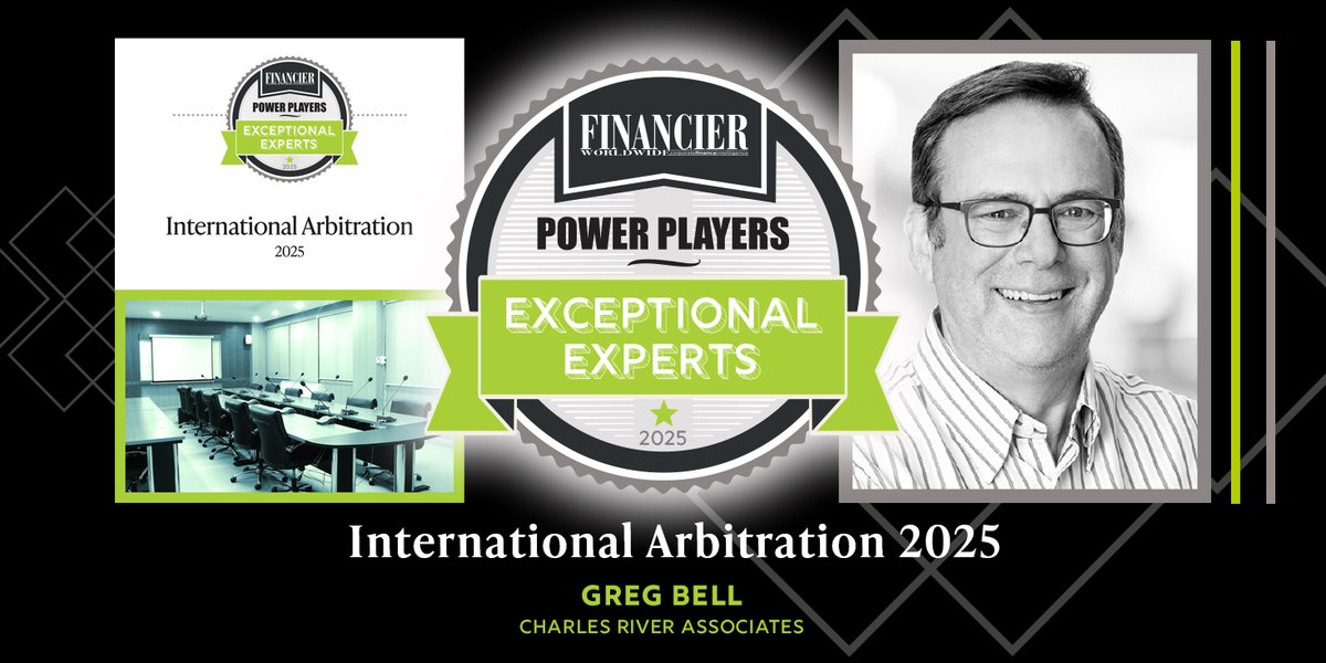 Greg Bell at <a href="/News_CRA/">Charles River Associates</a> features as an Exceptional Expert in our Power Players report on International Arbitration, reflecting on his career and the market. Find our report here: tinyurl.com/2dxt3226 

#InternationalArbitration #DisputeResolution
