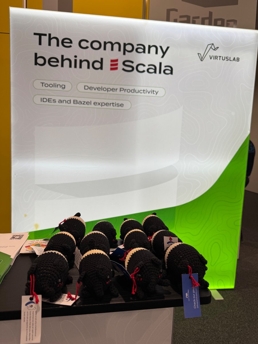 adamwarski's tweet image. Come and grab a Tapir (while they last - supplies running low ;) ) from the @VirtusLab stand: THE company behind #Scala!