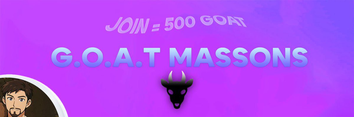 We are opening the way to GOAT MASSONS.🐐🤘

A place where all the GOATS gather around a campfire and discuss how they will continue to rule the world.😁

Admission is for anyone who is willing to donate their 500 GOATS for the common good.😉
To join, write to <a href="/goat_maxi/">Maxi</a> in TG