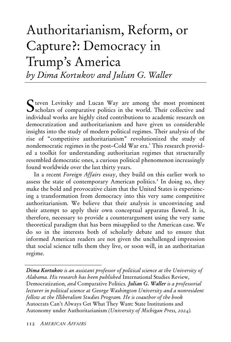 Julian Waller 📖 (@julianwaller) on Twitter photo Very pleased to share that my coauthor <a href="/DimaKortukov/">Dima Kortukov</a> and I have a new article out with an apparently vital reminder: yes, the United States is a democracy. Enjoy! Very pleased to share that my coauthor <a href="/DimaKortukov/">Dima Kortukov</a> and I have a new article out with an apparently vital reminder: yes, the United States is a democracy. Enjoy!