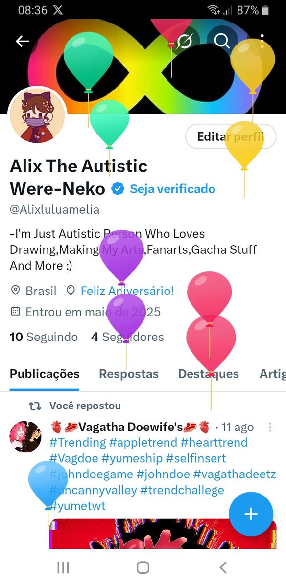 Alixluluamelia's tweet image. Wow,There A Lot Of Balloons Floating Everywhere 😳😳  Thank You Twitter 😊😊
#ActuallyAutistic #AutisticCommunity 
#Autistic  #Neurodivergent  #Twitter  #Brithday