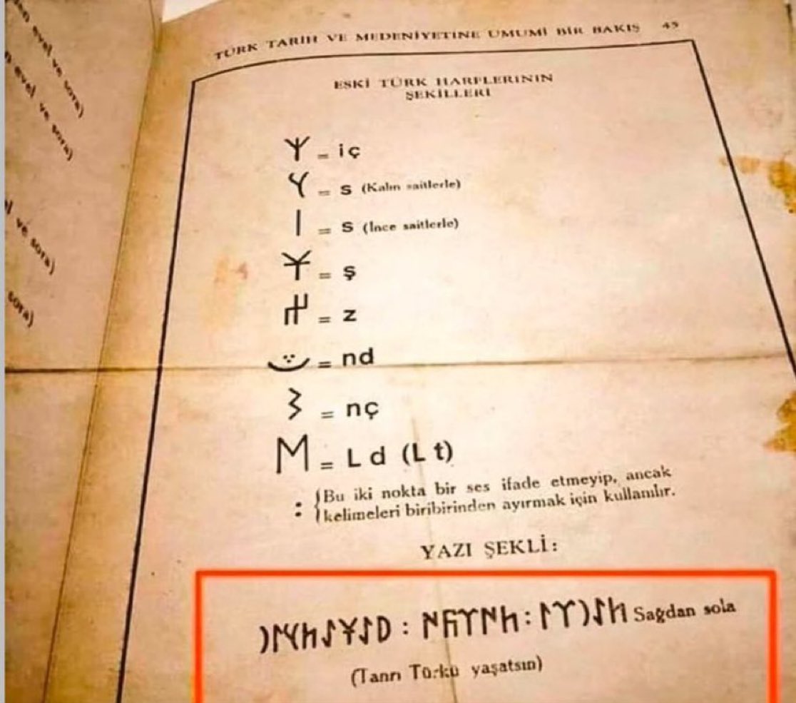 Basım yılı: 1931. Atatürk’ün bizzat liseli gençler için hazırlattığı Tarih kitabı:

“TANRI TÜRKÜ YAŞATSIN!”