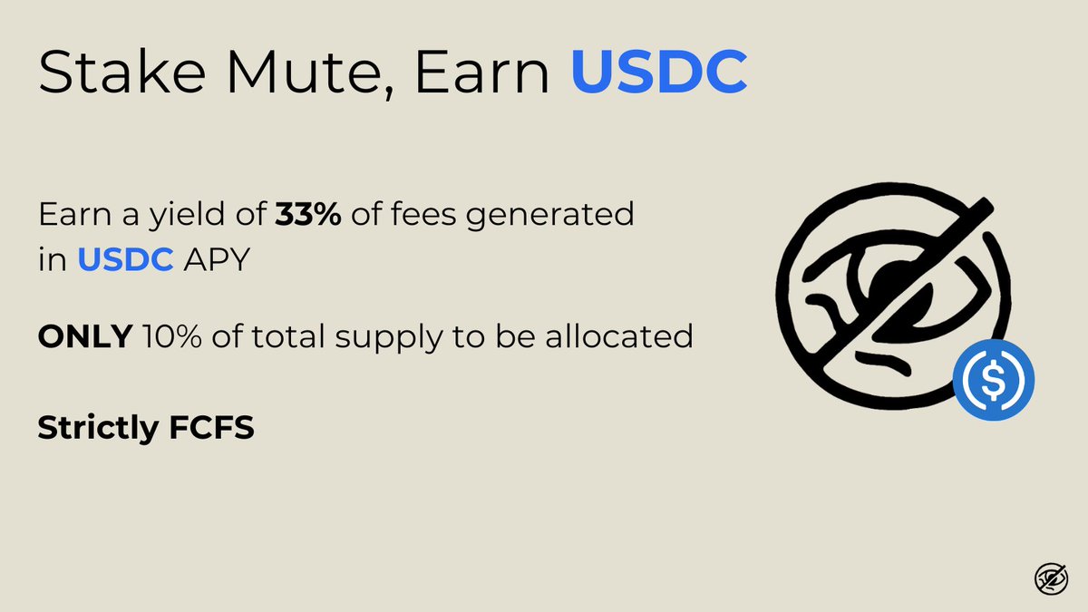 Mute Swap - Privacy (@mute_swap) on Twitter photo We will issue a Floating USDC APY based on revenue generated from fees.
In the past two years 150 Million went through our swap via closed beta environment, we anticipate to SMASH this number with MUTE as we go full public on <a href="/virtuals_io/">Virtuals Protocol</a>
People who stake their MUTE token on We will issue a Floating USDC APY based on revenue generated from fees.
In the past two years 150 Million went through our swap via closed beta environment, we anticipate to SMASH this number with MUTE as we go full public on <a href="/virtuals_io/">Virtuals Protocol</a>
People who stake their MUTE token on