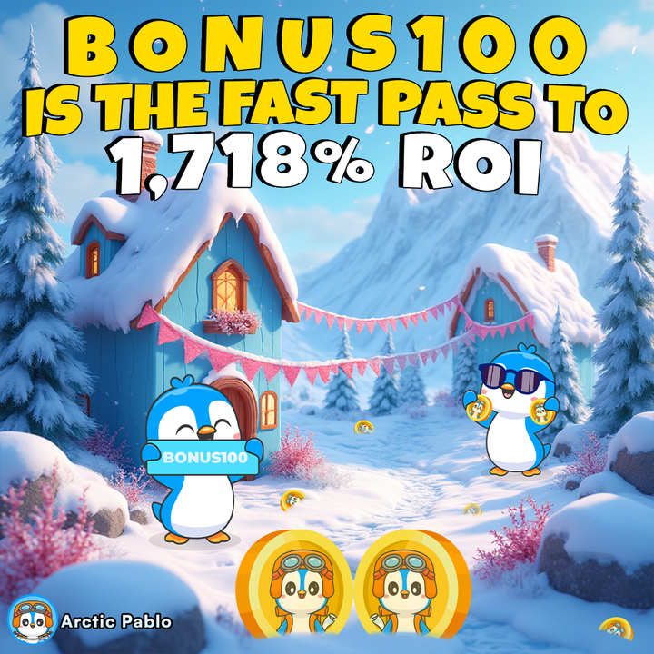 🔥❄️ CLAIM BONUS100 NOW — THE ICY SHORTCUT TO 1718% ROI 🐧🚀

Dude… Arctic Pablo just turned the presale into an express lane to legendary gains. At $0.00088, dropping code BONUS100 doesn’t just get you in, it doubles your tokens instantly, locking in a 1718% ROI when we launch