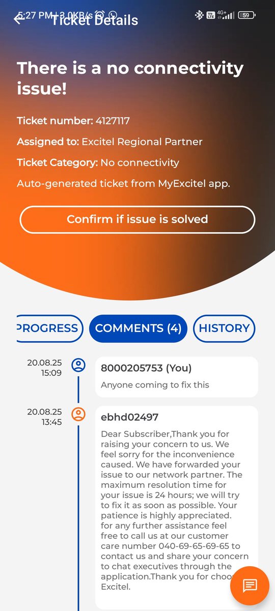 Stephen19943731's tweet photo. @excitel_rocks Give me my money back i am done with this service https://t.co/z619b6lUZc