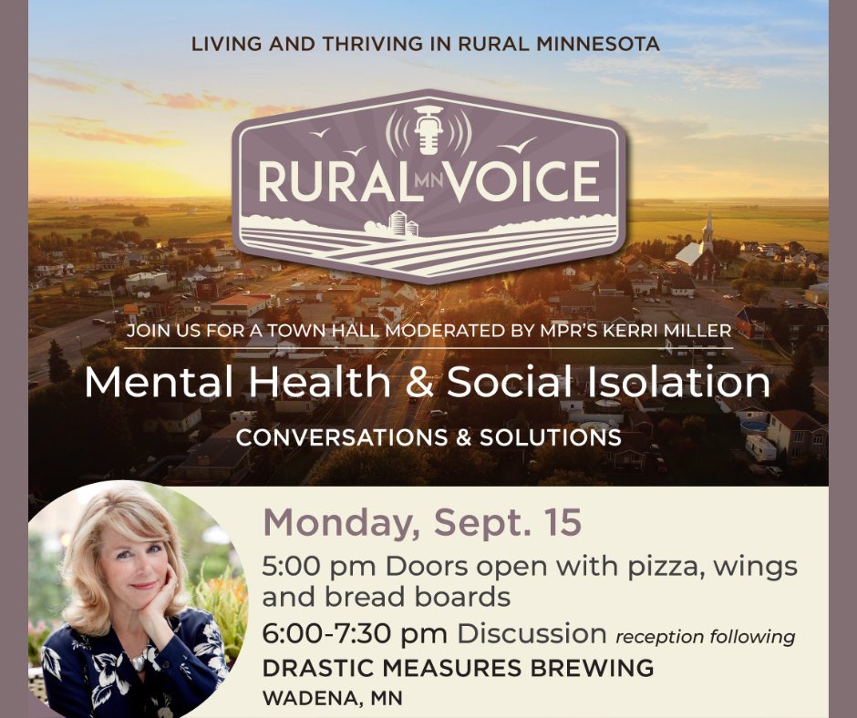 Join us in Wadena for Rural Voice 2025—a free, town hall-style conversation on mental health, social isolation and building more joy and connection in our communities. Visit ruralvoice.org to register! 

Tag: MPR