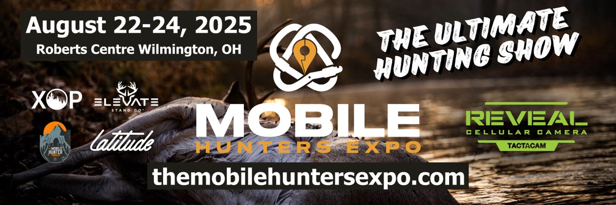 Join us August 22–24 at The Roberts Centre in Wilmington, Ohio for the Mobile Hunters Expo — the #1 Whitetail Show in the Country! 🦌

Don’t miss the ultimate hunting experience of the year!