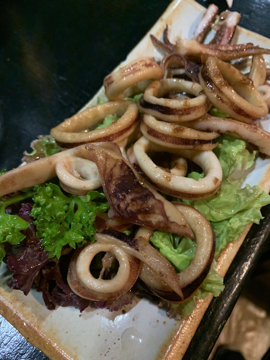 バス江小料理屋でイカを食してます🦑