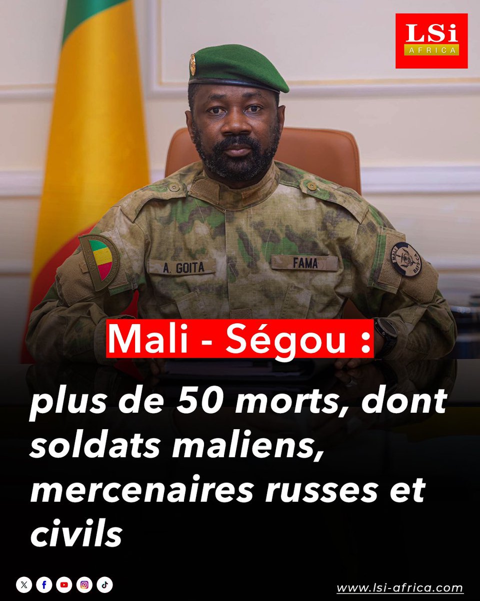 🚨 Mali 🇲🇱 : le 19 août, des terroristes de la Katiba Macina, affiliée au JNIM, ont mené une série d’attaques simultanées dans la région de Ségou. Le camp militaire de Farabougou, faiblement défendu, est tombé après un assaut violent, coûtant la vie à au moins 21 soldats maliens,