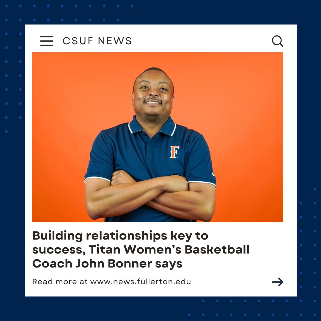 Coach John Bonner was hired in May as Cal State Fullerton’s new women’s basketball head coach. He comes to CSUF after a standout season at Cal State Dominguez Hills, capping 9 seasons that included 5 postseason appearances and two NCAA tournament runs. fullertontitans.com/news/2025/8/18…