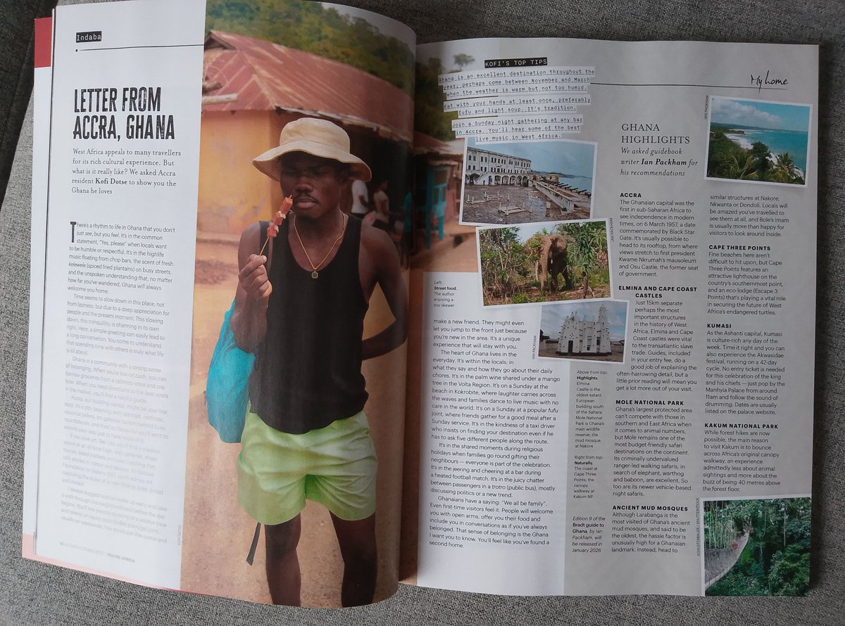 When the good folks at Travel Africa asked me for my highlights of Ghana (right), the only trouble was sticking to the word count. Check them out in edition 109 hitting shelves now <a href="/TravWriters/">BGTW</a>