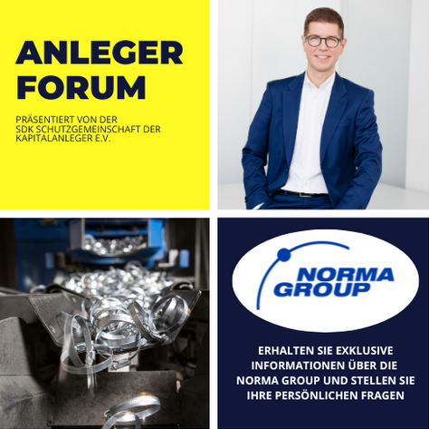 💡 Morgen geht’s direkt weiter: SdK-Anlegerforum mit der NORMA Group!

📅 21.08.2025, 18:30 Uhr
Mit Sebastian Lehmann (IR &amp; CSR, Norma Group)

Kostenlos teilnehmen &amp; Fragen stellen! 👉 join.next.edudip.com/de/webinar/sdk…

#NormaGroup #SdK #Aktien #Kapitalmarkt