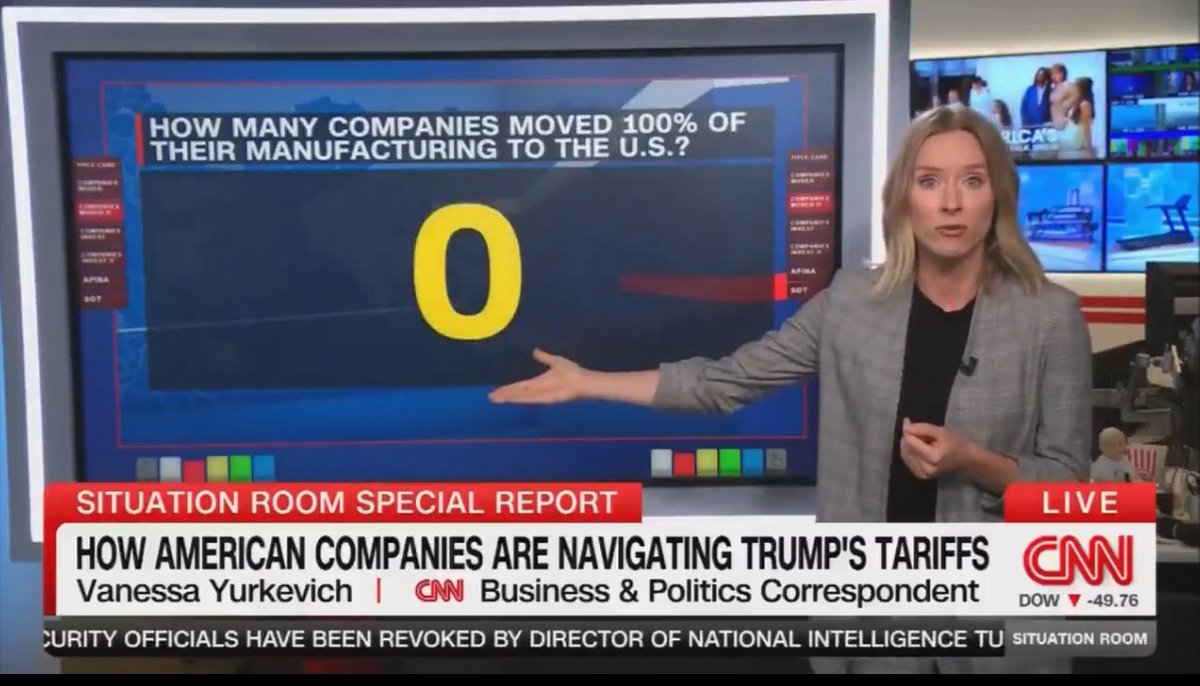 Trump’s tariffs in two numbers:

0: How many companies moved 100% of their manufacturing to the US

$3800: How much more the average US family will spend this year because of tariffs. 

This is what happens when our economy is led by a man who bankrupted casinos.
