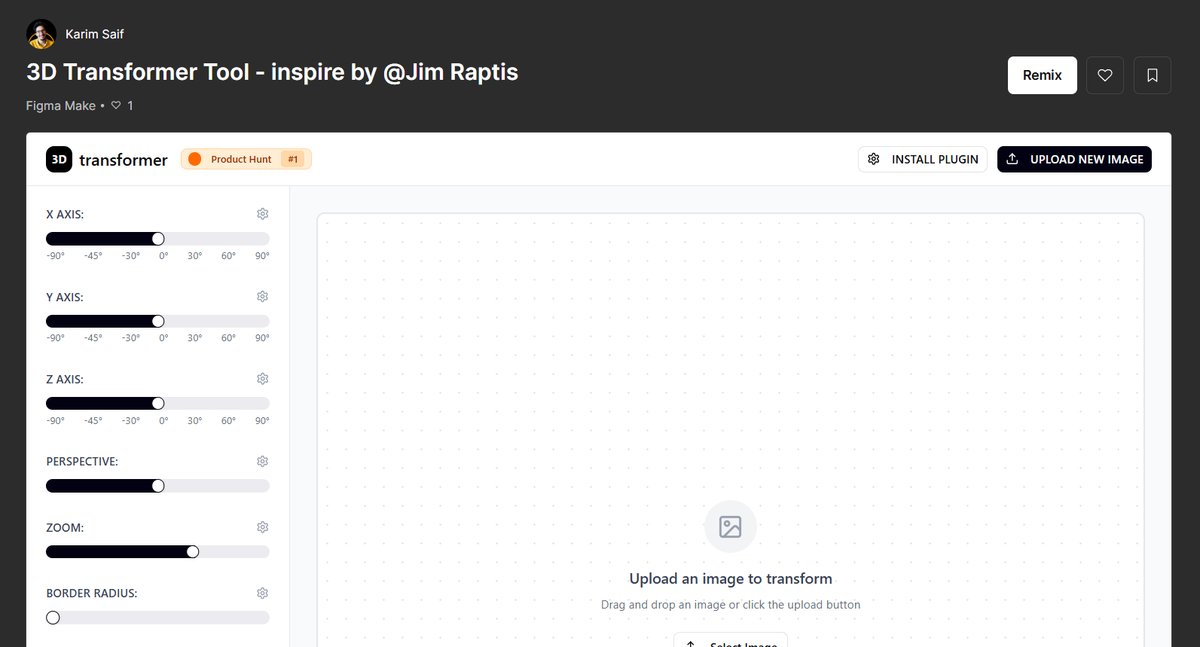 kemosaif1's tweet image. خلصت عمل الـ UI Tool التفاعلي ده للـ 3D Transformer في الفيجما — مستوحي من @ d__raptis !

🧪 أول مرة أستعمل figma Make وحبيت قد إيه الـ workflow كان سلس.

🎯 المميزات: دوران X/Y/Z، منظور، زوم وتحكم في الـ border.

#Figma #UIDesign #3DMockup #FigmaMake