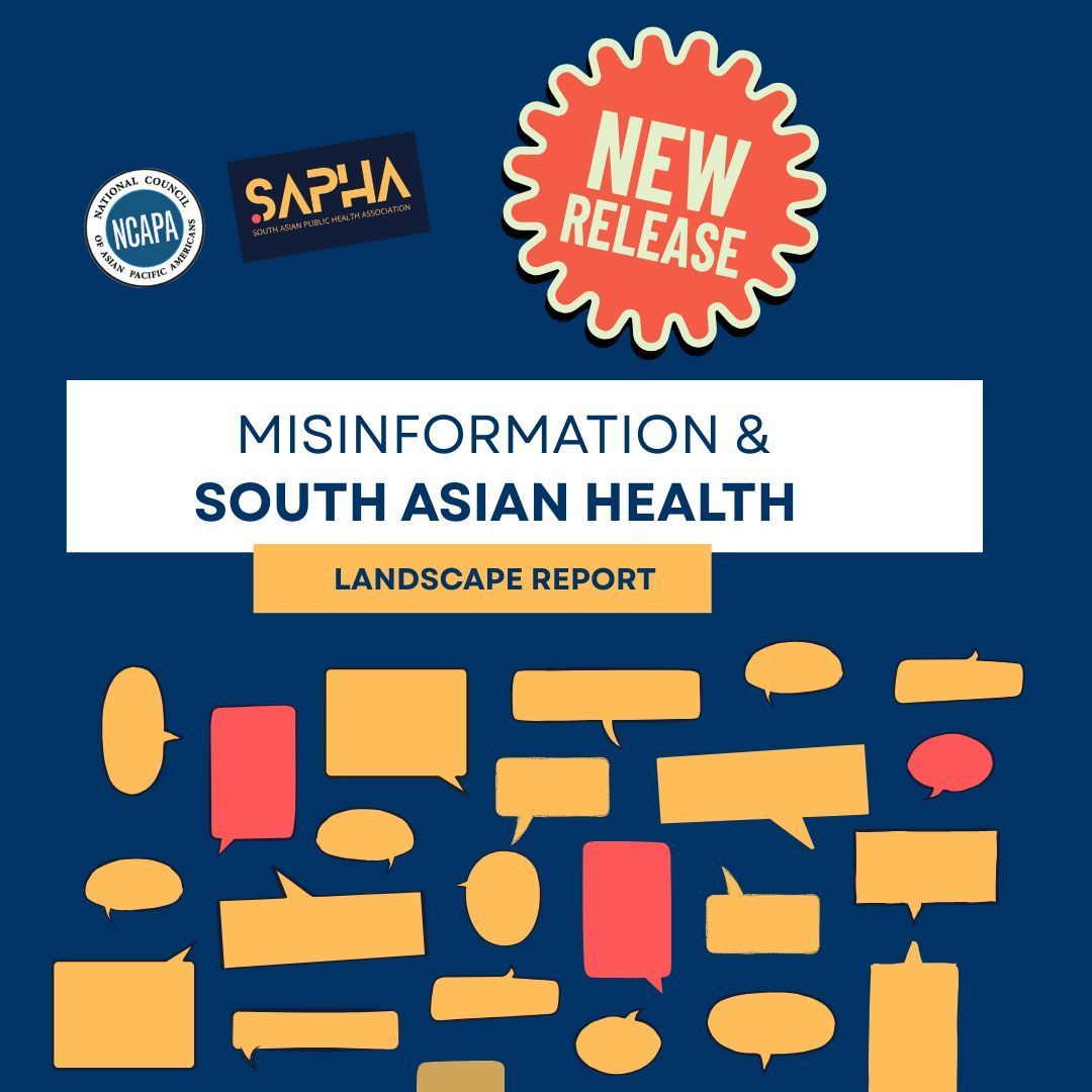 🚨 New SAPHA Publication Release!! 🚨 

In our new report, we explore how misinformation impacts South Asian health outcomes and the strategies our communities need to thrive. 

👉 Read the report here: buff.ly/OfMzTk5
#SouthAsianHealth #RacialEquity #SAPHA #HealthEquity