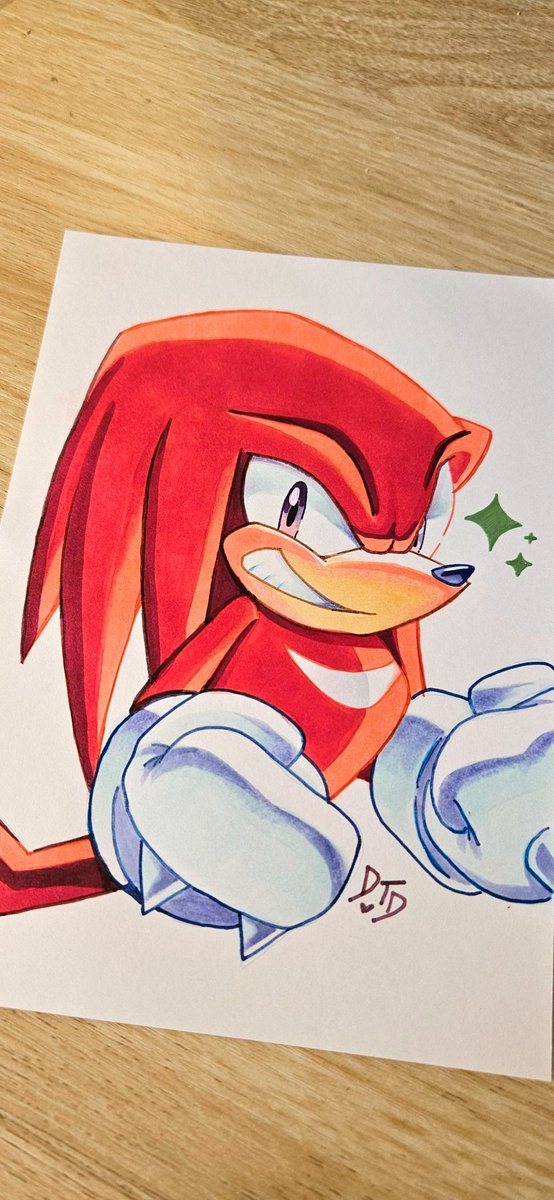 Knuckles the Echidna 👊✨️
Another marker drawing for San Japan. Having a ton of fun with these!!
