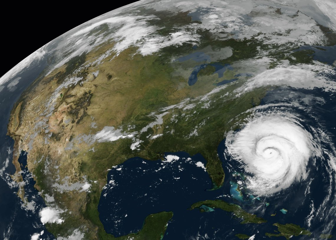 The epic size of Hurricane Erin.