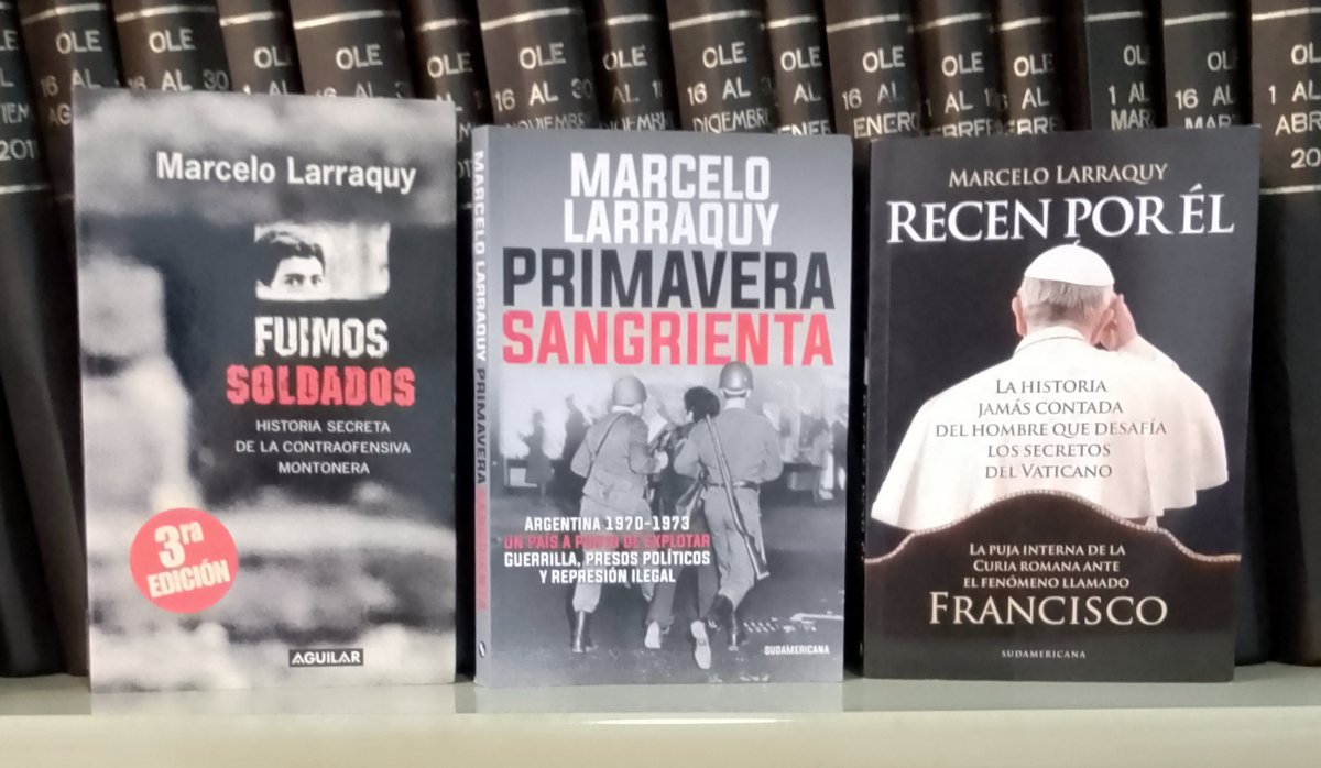 Muchas gracias <a href="/mlarraquy/">Marcelo Larraquy</a> por traernos #FuimosSoldados, #PrimaveraSangrienta y #RecenporÉl, libros que se suman a nuestra biblioteca. Mirá más en tea.bibliotecarios.ar