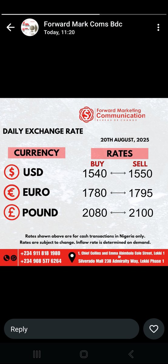 Naira is weakening again...
